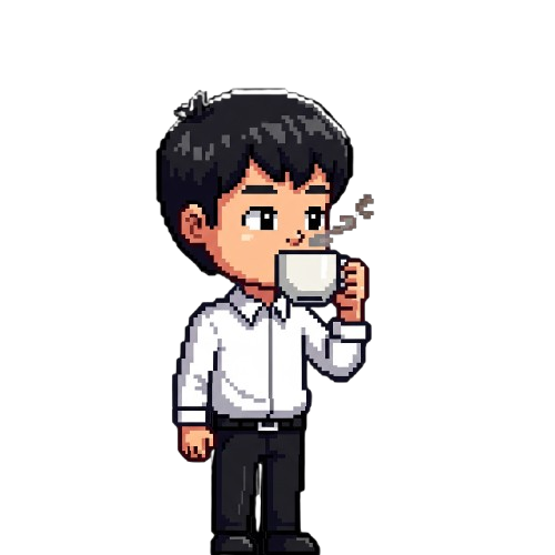 Logo do @devcaffe com gradiente vibrante